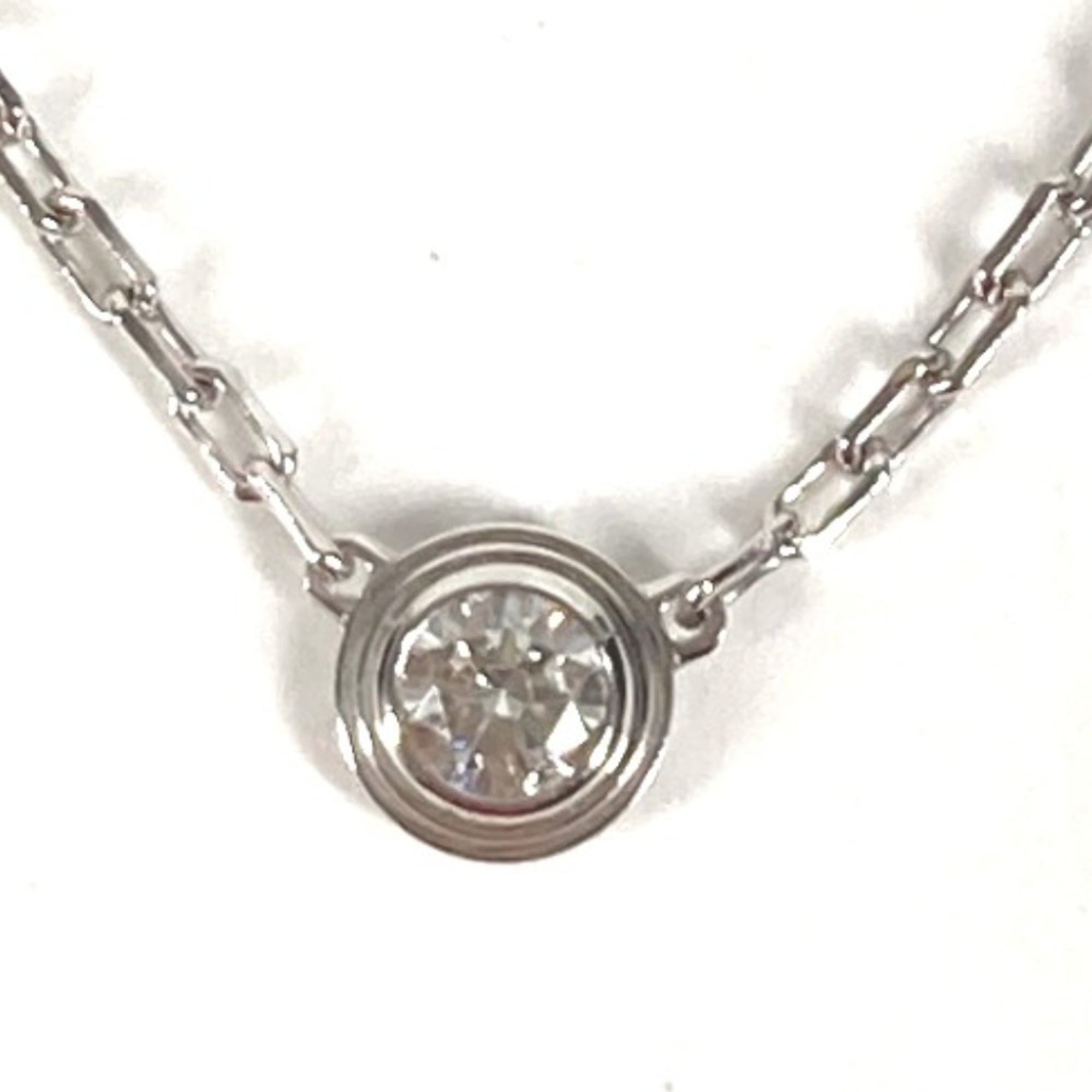 CARTIER Cartier 18K Gold Damour Necklace XS - Accessory Chain Au750 Men\'s Women\'s Silver