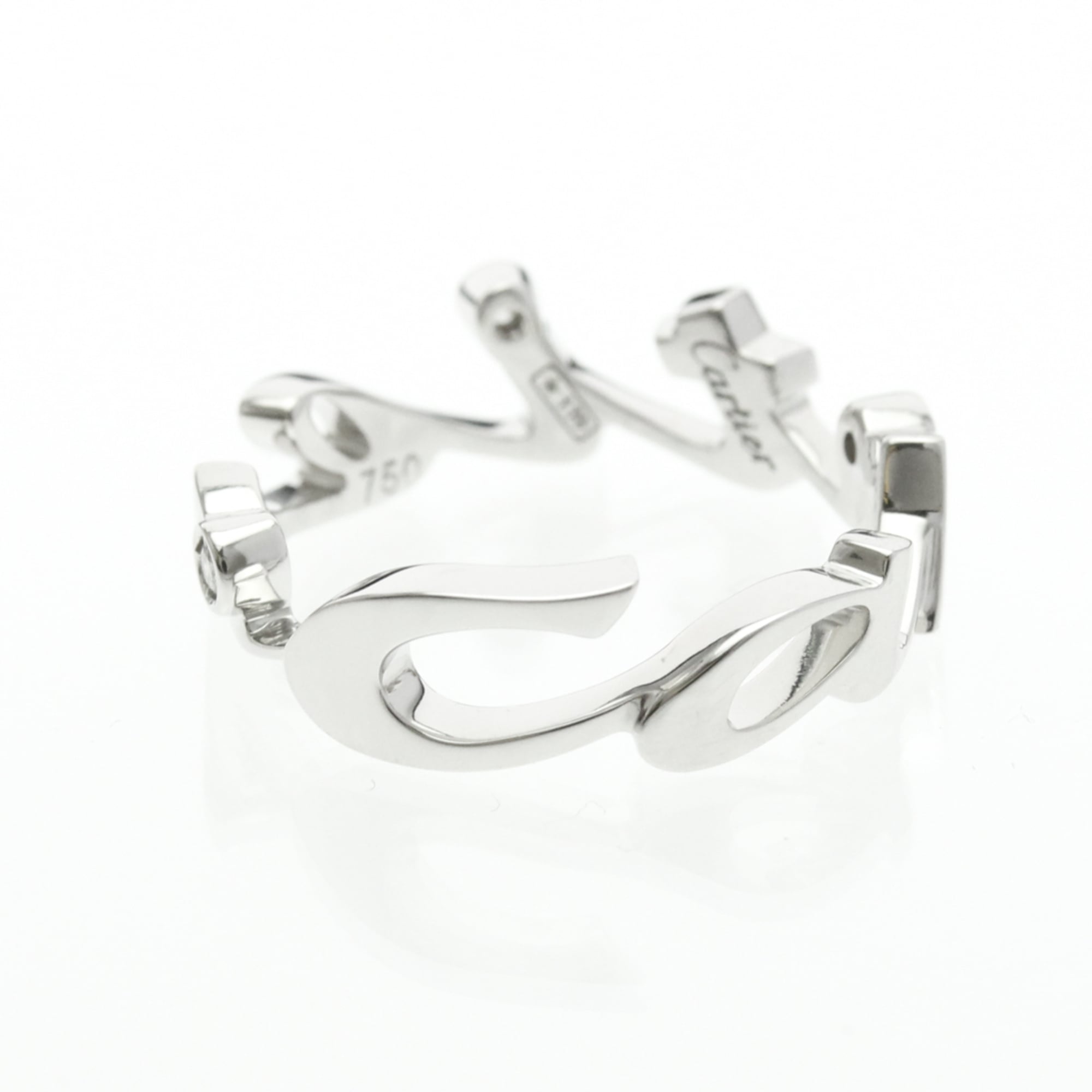 Cartier Signature Diamond Ring White Gold (18K) Fashion Diamond Band Ring Silver