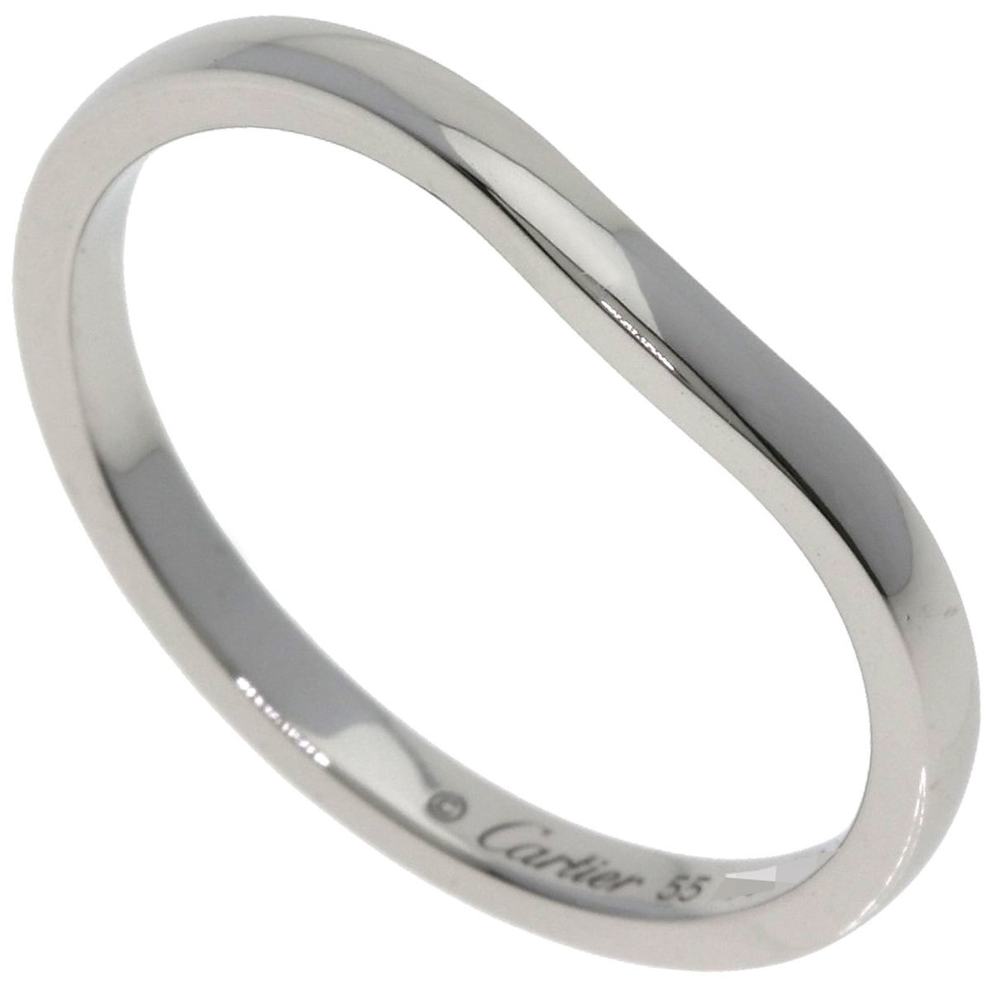 Cartier Ballerina Curve #55 Ring, Platinum PT950, Women\'s.