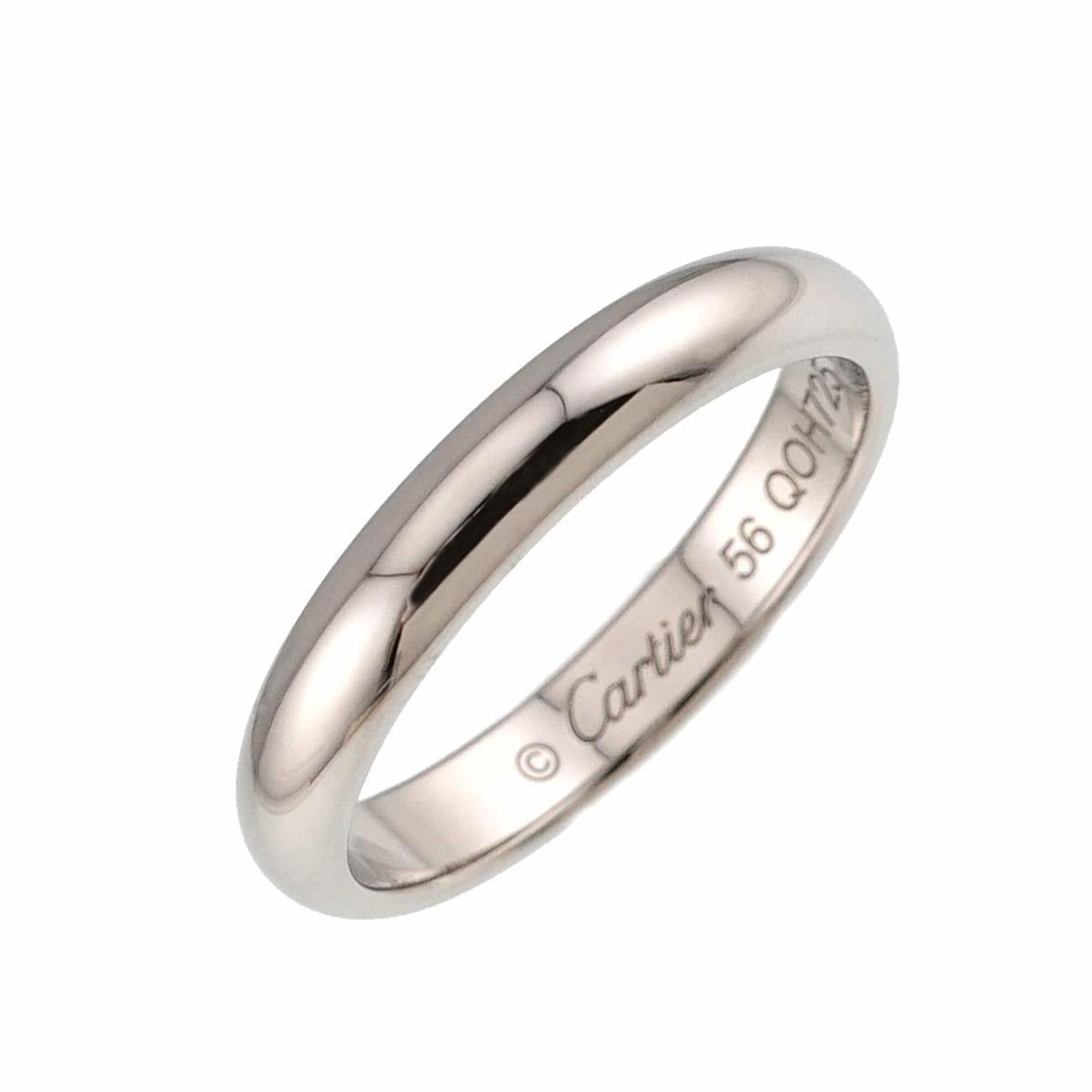 Cartier 1895 Classic #56 Ring, 3.5mm wide, Platinum (Pt)