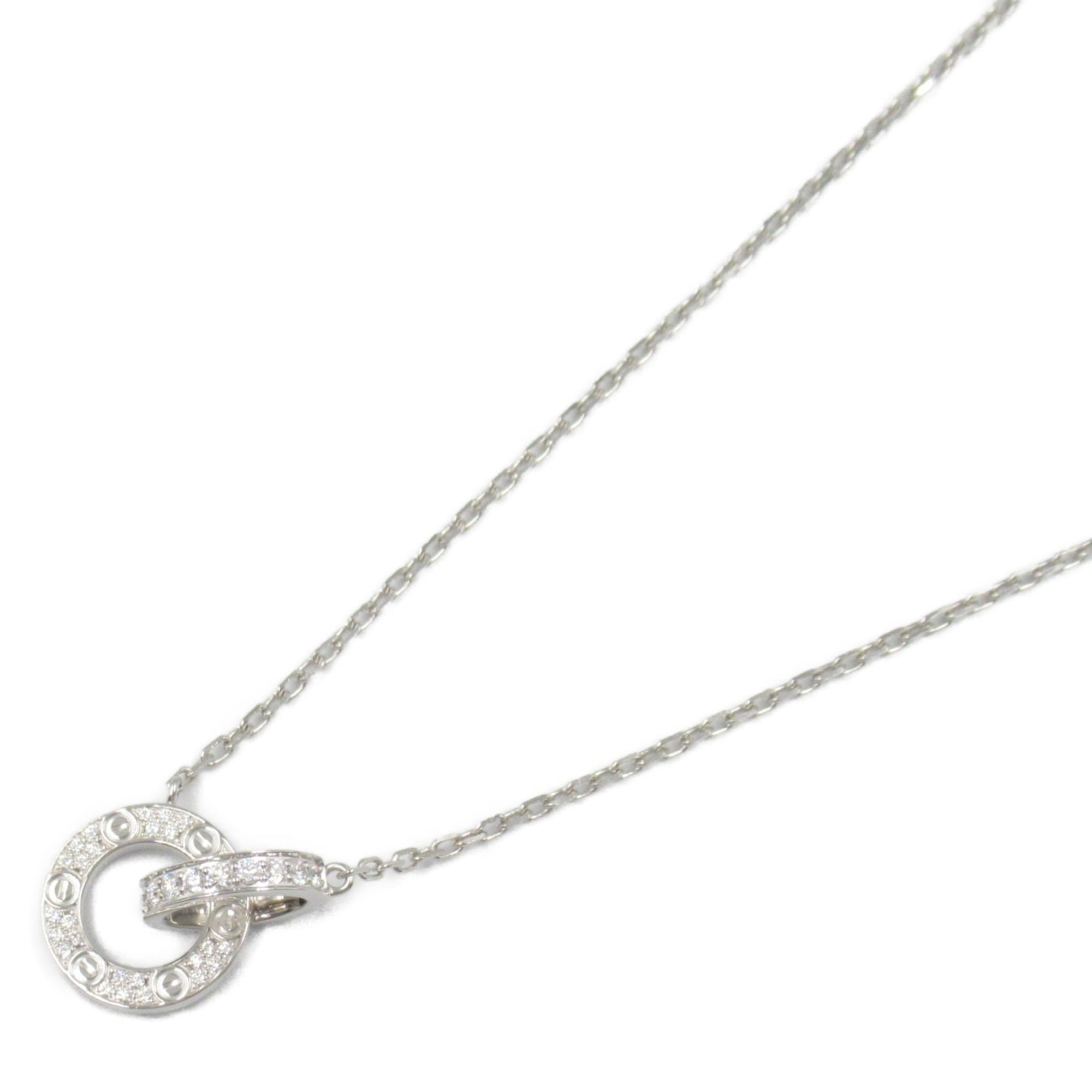 CARTIER Baby Love Necklace Diamond 18KWG (White Gold) Ladies Clear