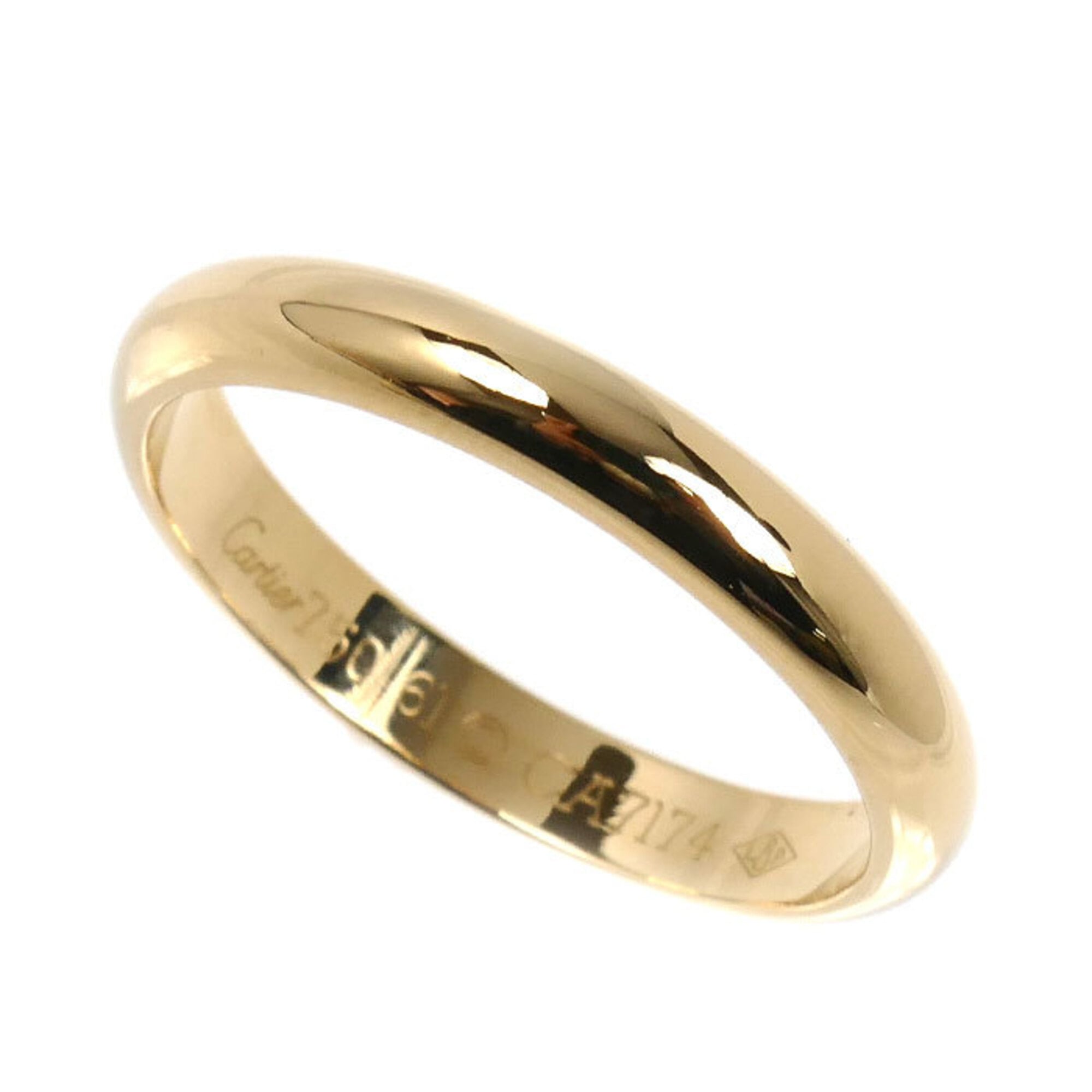 CARTIER Cartier 18KYG Yellow Gold 1895 Wedding Ring, Size 61, 4.9g, Men\'s