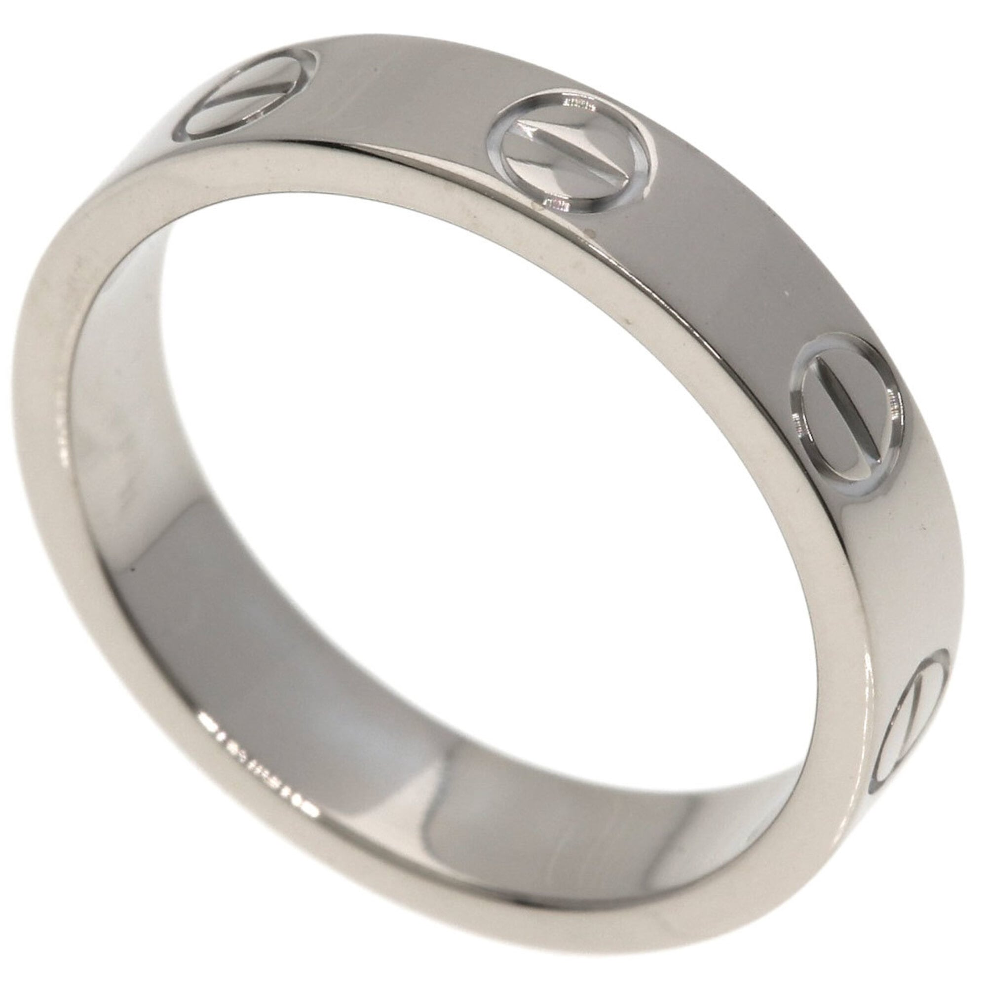 Cartier Mini Love Ring #47, 18K White Gold, Women\'s Ring, CARTIER