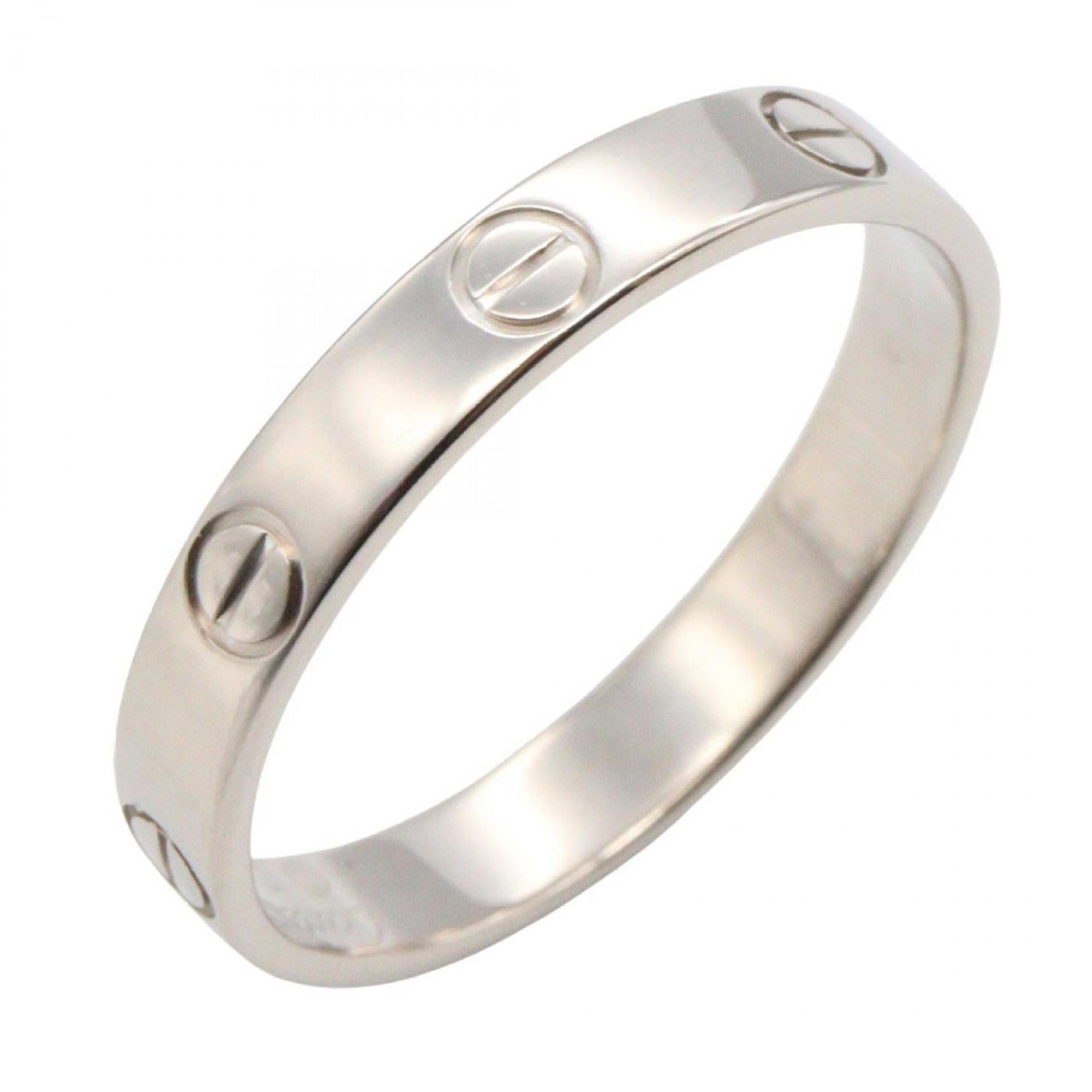 Cartier Mini Love Ring, 18K White Gold, Men\'s and Women\'s, Silver