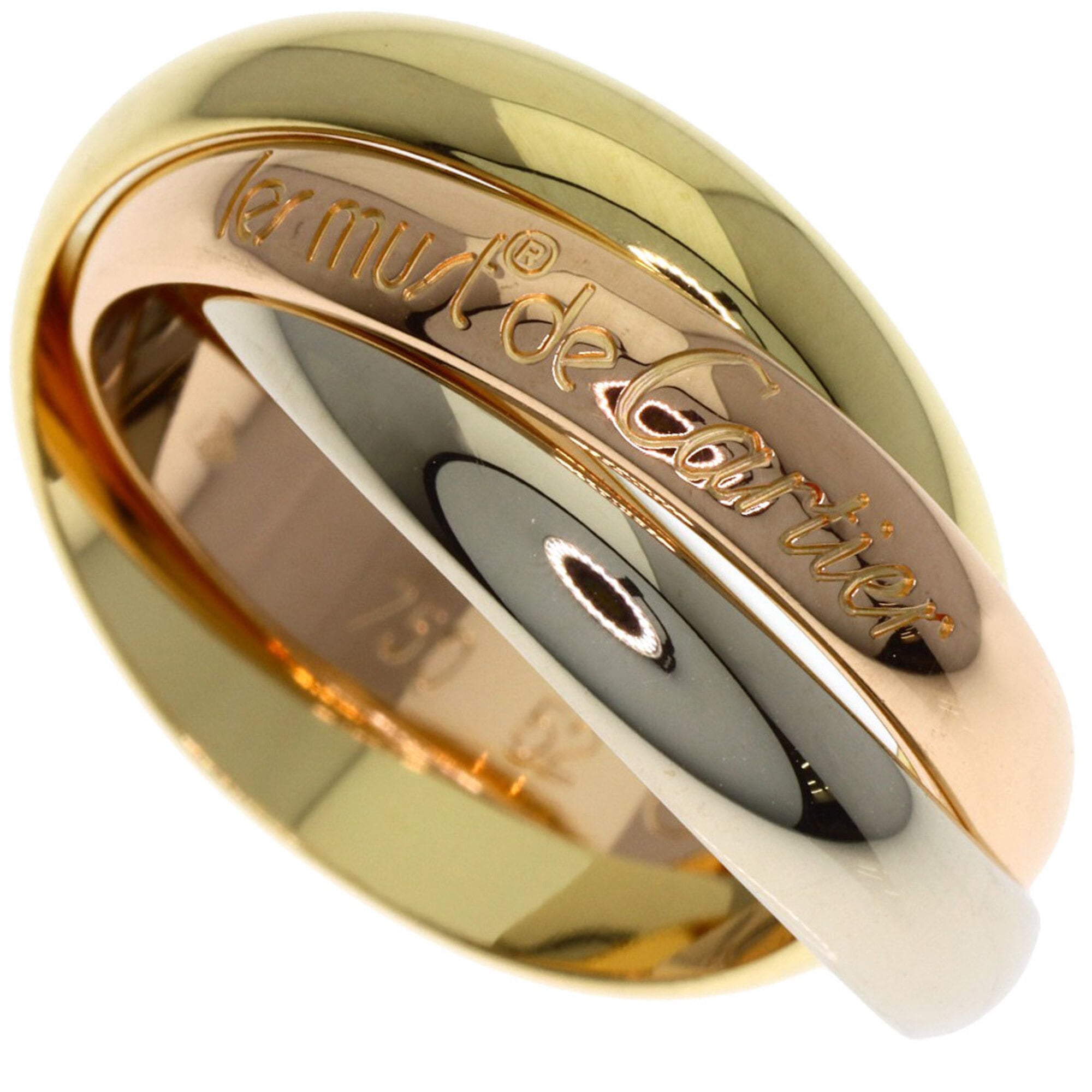 Cartier Trinity #52 Ring, 18K Yellow Gold/18K Pink White Gold, Women\'s, CARTIER