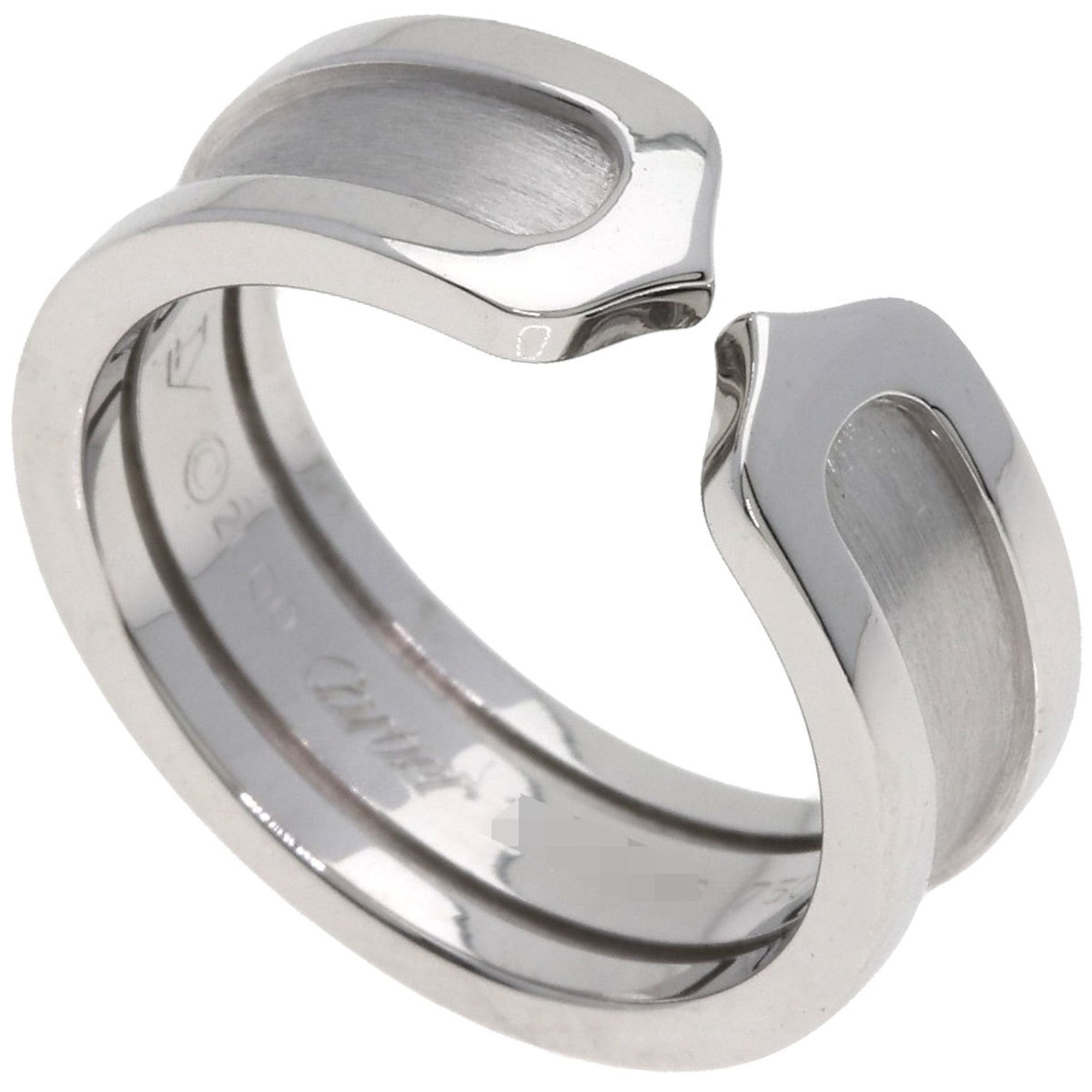 Cartier C2 Ring #51, 18K White Gold, Women\'s Ring, CARTIER