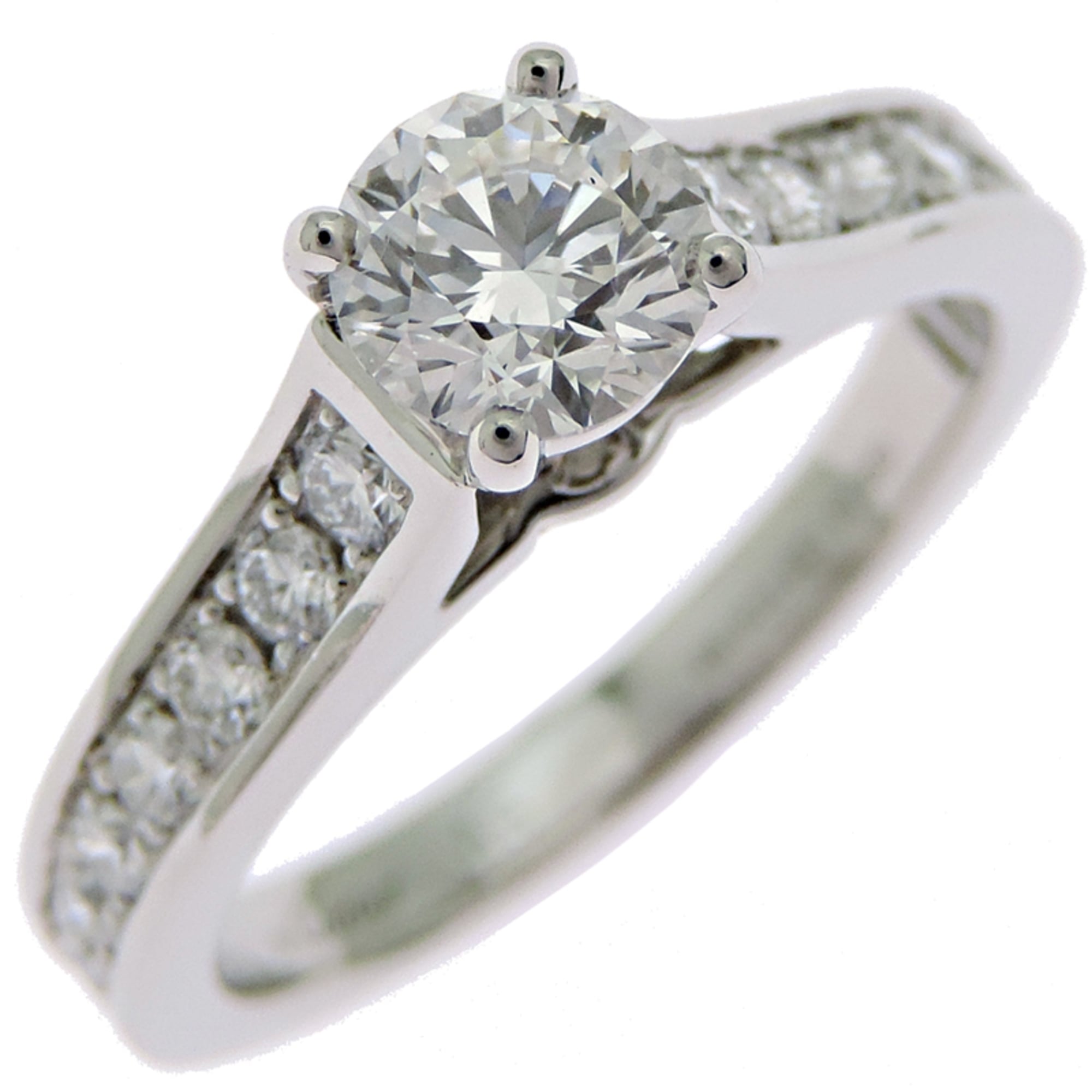 Cartier 1895 Solitaire 0.45ct Diamond #46 Women\'s Ring N4161300 Pt950 Platinum