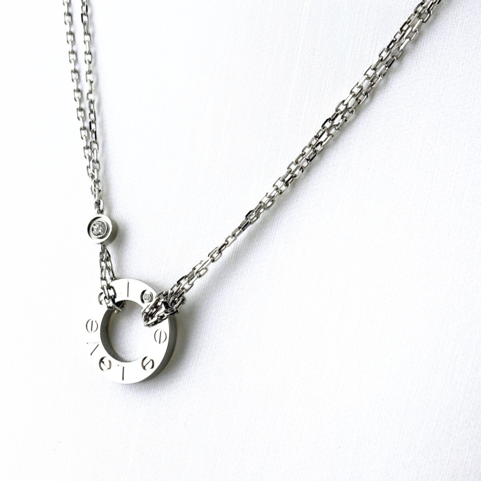 Cartier Love Circle Necklace Pendant 750 for Women