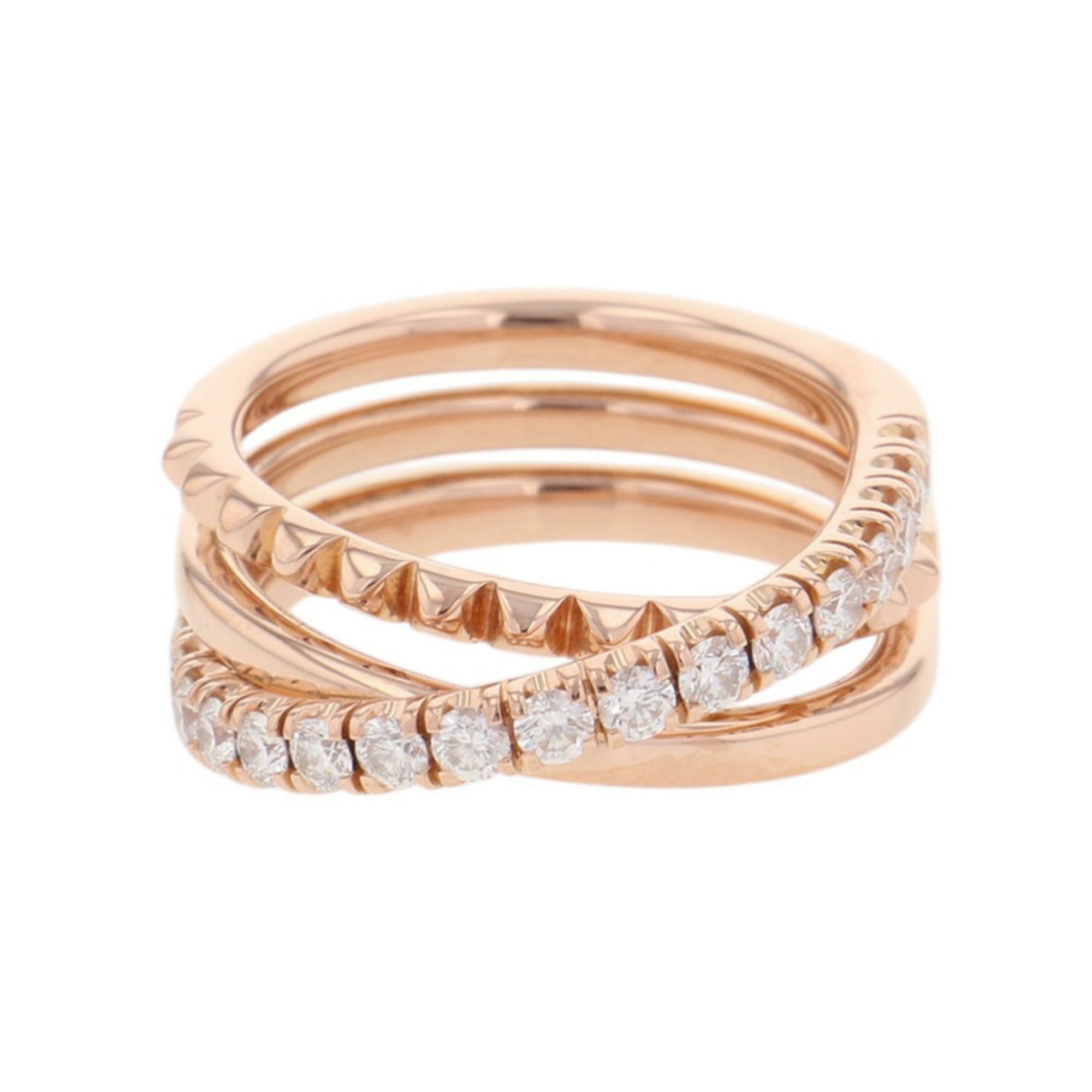 Cartier Etincelle de Semi-PavŽ Setting Diamond Ring, 81 Diamonds, Total 0.63ct, 18K Pink Gold, Size