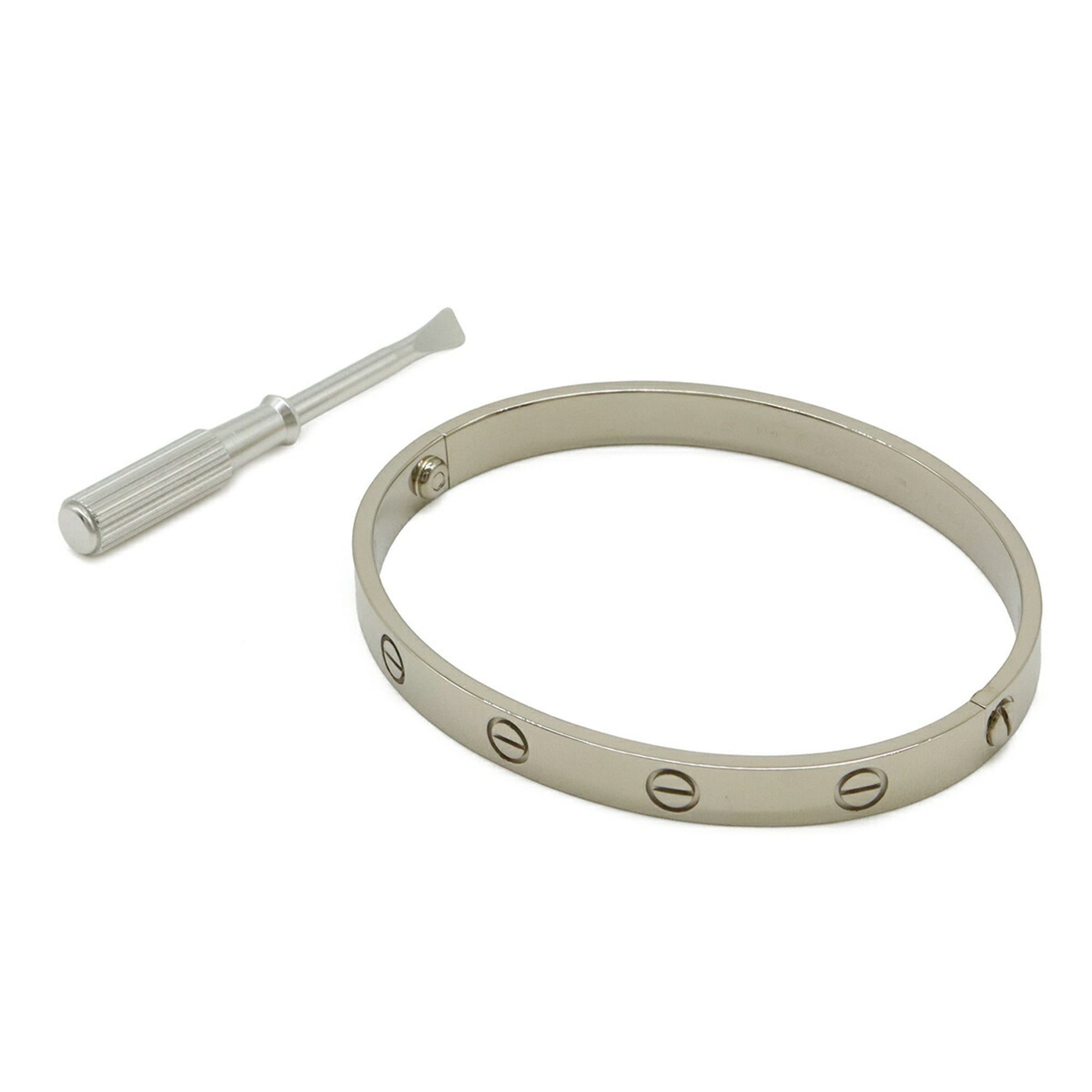 Cartier LOVE Bracelet Bangle 18KWG 750WG White Gold #18