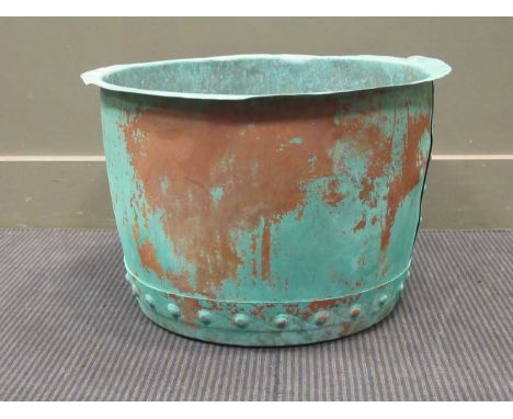 A Victorian riveted copper planter, 35 x 53cm
