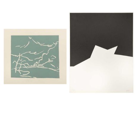 Barry Flanagan OBE, RA (1941-2009) Killarney Harbour, 1979numbered 23/30linocut, unframed38 x 57cm;together with Émile Giliol
