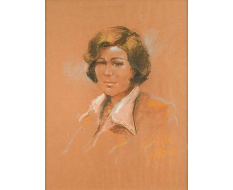 Paul Lucien Maze (1887-1979) Portrait of a young womansigned, inscribed and dated 'PMaze / Paris 197(?) / 15 IV 1976' (lower 