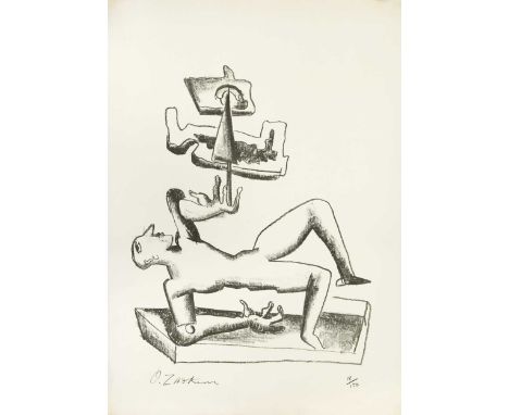 Ossip Zadkine (1888-1967) Acrobatfacsimile signed (lower left); numbered 18/150lithograph, unframed79 x 57cm