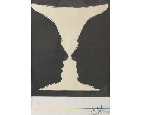 Jasper Johns (1930-) Cup 2 Picassolithograph, from the edition of approximately 1,500, published as page 131 in XXe Siècle no