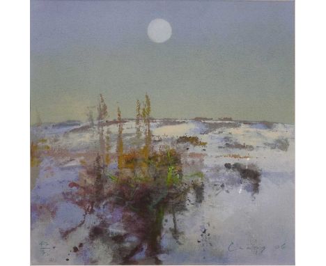 Fred Cuming (b. 1930)Winter landscapesigned 'Cuming '06' and numbered 47/75 (lower right/left)silkscreen print 39 x 39cmFrame