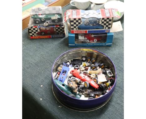 Vintage Scalextric cars and parts 