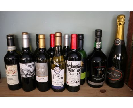 Collection of 375cl wines together with bottle of Port and bottle of Prosecco 