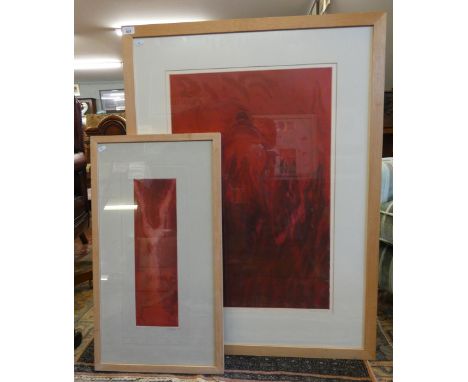 2 abstract paintings Signature indistinct&nbsp;
