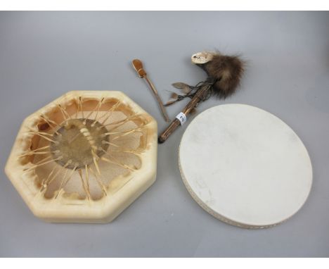Tribal rattle and drum 