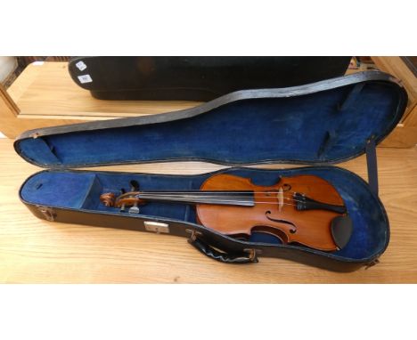 19thC violin in case 