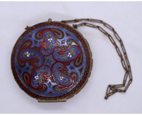 Antique Russian enamel compact 