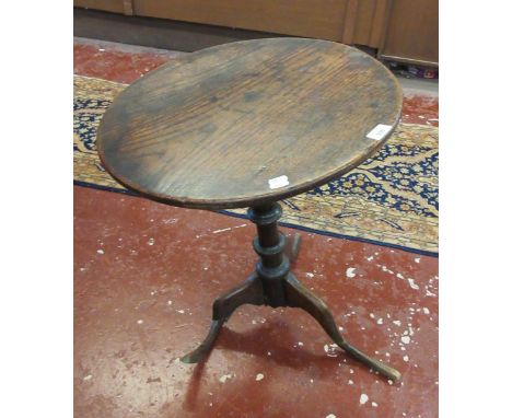 Tilt top oak tripod table A/F 