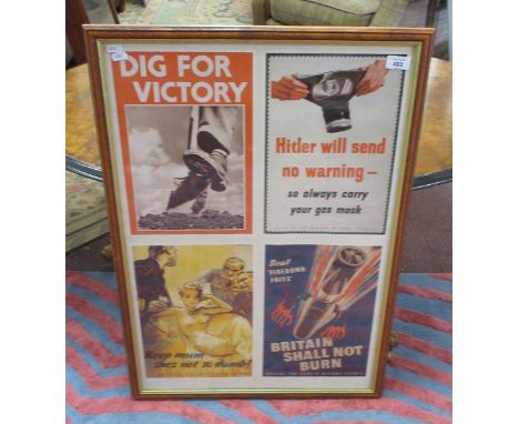 WW2 propaganda print - approx 50cm x 76cm