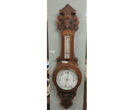 Oak cased barometer 