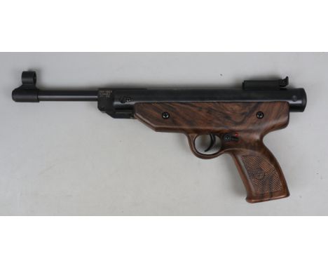 EDGAR Brothers Model 20, 'Magic wood', break barrel .177 air pistol, GWO