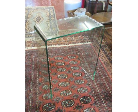 Glass console table 