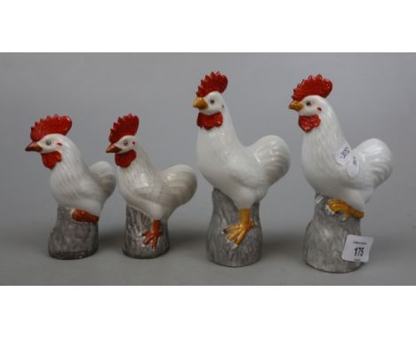 Collection of vintage ceramic cockerels 