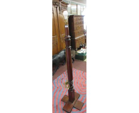 Large mahogany standard lamp 