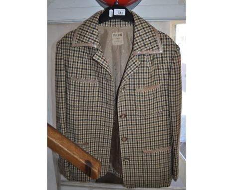 A lady's check jacket by Celine of Paris.