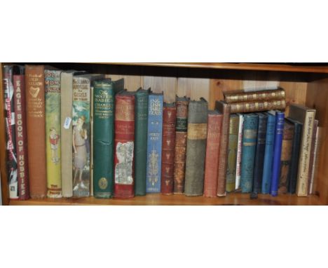 Shelf of children's books.