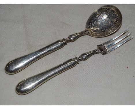 French silver fork and spoon