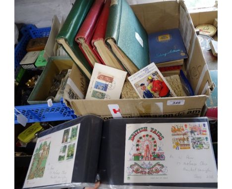 Albums of World stamps, First Day Covers, etc.