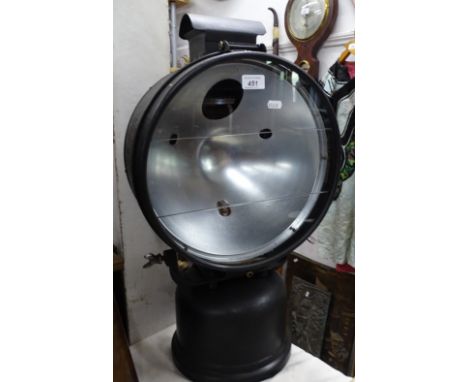 A Tilley-Hendon light on stand with carrying handle.