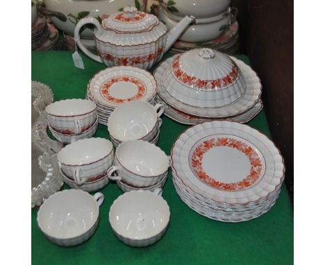 Copeland Spode ""Valencia"" teaware including muffin dish.