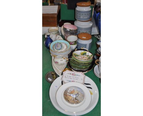 Hornsea storage jars, Capodimonte dish, Spode leaf dishes, etc.