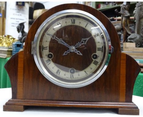 Art Deco 3-train mantel clock.