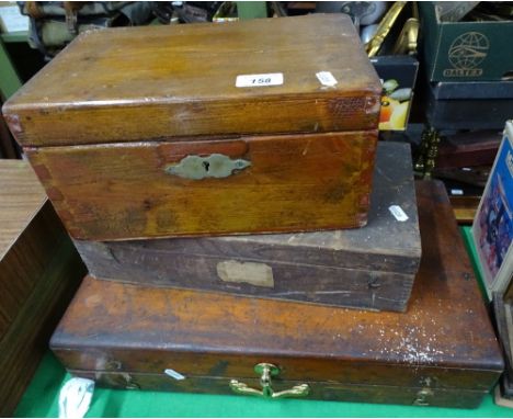 3 Boxes containing a large selection of coloured glass magic lantern slides, etc.