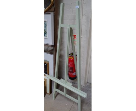 Green painted pine easel