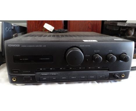 A Kenwood stereo amplifier.