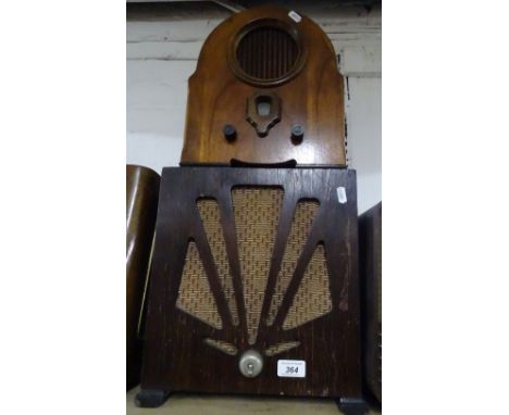 A walnut cased speaker and another.