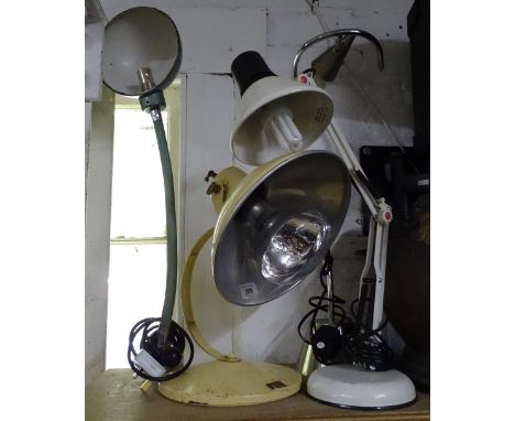 An angle-poise lamp and 2 others.