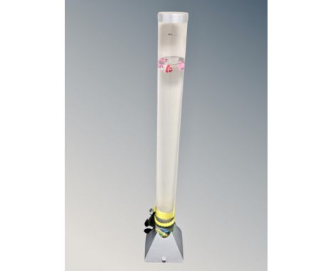 An illuminated floor standing fish light 