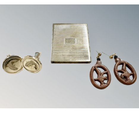 A pair of cufflinks, note booklet etc 