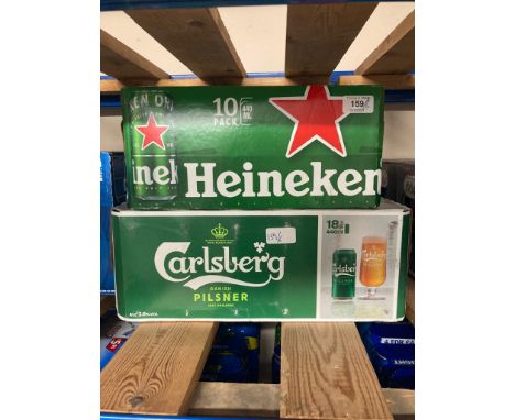 Six cases of Lager : 2 x Bud Light, 2 x Carling, 1 x Carlsberg and 1 x Heineken, 72 cans/bottles in all. (6)    CONDITION REP