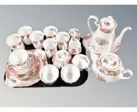 A thirty one piece Royal Albert Lady Carlisle bone china tea and coffee service 